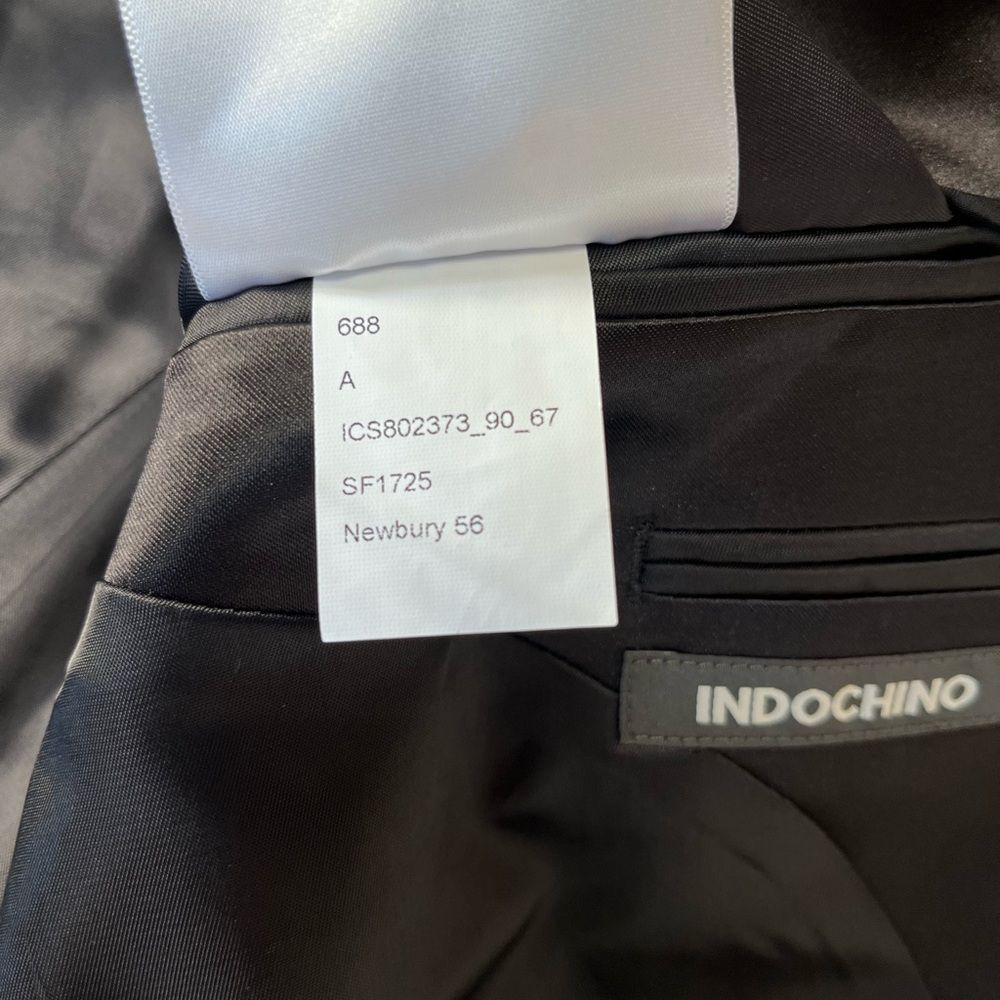 NWOT Indochino | Mens Black Satin Trim Tuxedo Suit Blazer 48R - Picture 12 of 12